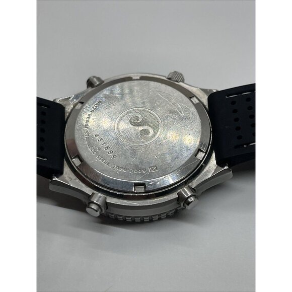 Vintage 1980s Seiko Sports 100 Men's Black Watch 7A28-7049 Chronograph - Picture 8 of 10